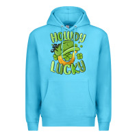 Ocean Blue howdy go lucky st patrics day Premium Hoodie - MaliasSmallBusiness