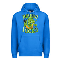 True Royal howdy go lucky st patrics day Premium Hoodie - MaliasSmallBusiness