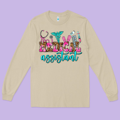 Medical Assistant Long Sleeve Tee Designed By Adodesignshop