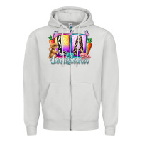 Dove Grey louisiana easter dady Zipper Hoodie - RacoonDesign