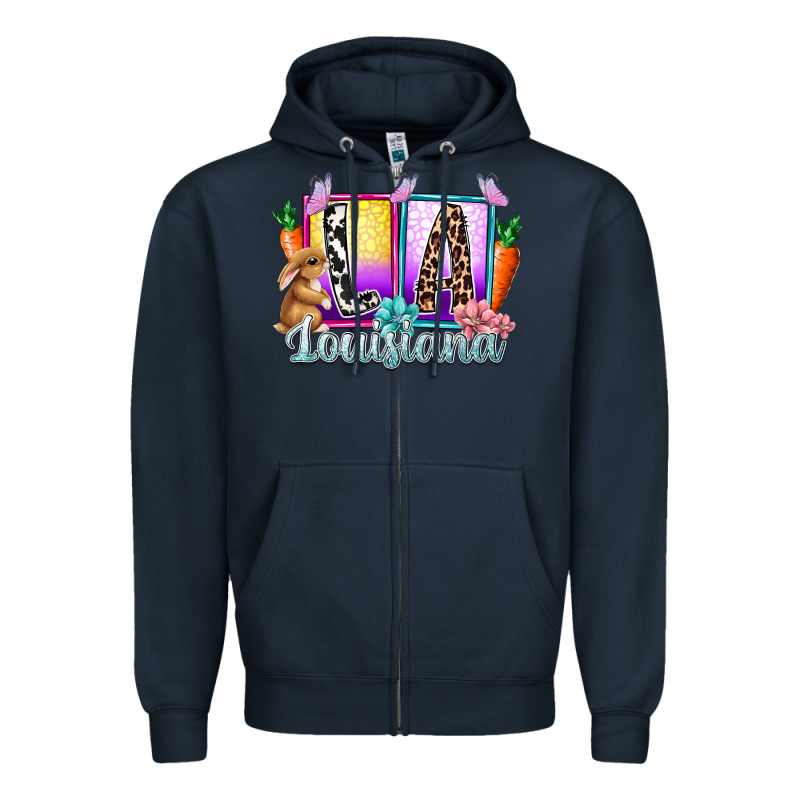 Louisiana Easter Dady Zipper Hoodie by RacoonDesign | Teevron