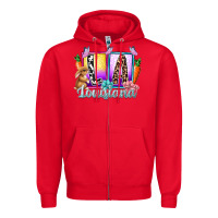 Red louisiana easter dady Zipper Hoodie - RacoonDesign