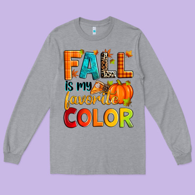 Fall Is My Favorite Color Long Sleeve Tee Designed By Zillion Design Studio