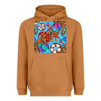 Meerkat summer with leopard seamless pattern Heavyweight Hoodie - BundleAndBundleShop
