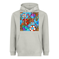 Moon Dust summer with leopard seamless pattern Heavyweight Hoodie - BundleAndBundleShop