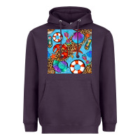 Plum summer with leopard seamless pattern Heavyweight Hoodie - BundleAndBundleShop