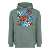 Sage summer with leopard seamless pattern Heavyweight Hoodie - BundleAndBundleShop