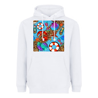 White summer with leopard seamless pattern Heavyweight Hoodie - BundleAndBundleShop