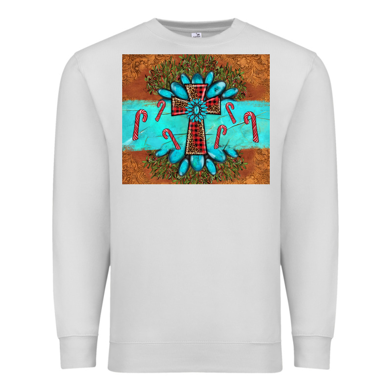 Christmas Cross Gemstone Premium Sweatshirt by AdoDesignShop | Teevron