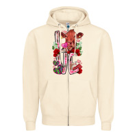 Sandshell love cow valentine Zipper Hoodie - RacoonDesign