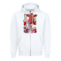 White love cow valentine Zipper Hoodie - RacoonDesign