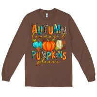 Chestnut autumn leaves and pumpkins please Long Sleeve Tee - Zillion Design Studio