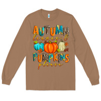 Toasted Coconut autumn leaves and pumpkins please Long Sleeve Tee - Zillion Design Studio