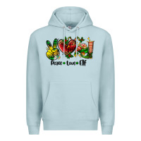 Blue Mist peace love  elf Premium Hoodie - AdoDesignShop
