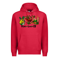 Cardinal peace love  elf Premium Hoodie - AdoDesignShop