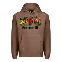 Chestnut peace love  elf Premium Hoodie - AdoDesignShop