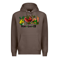 Coffee peace love  elf Premium Hoodie - AdoDesignShop