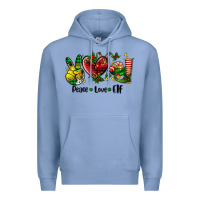 Colony Blue peace love  elf Premium Hoodie - AdoDesignShop