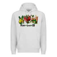 Dove Grey peace love  elf Premium Hoodie - AdoDesignShop