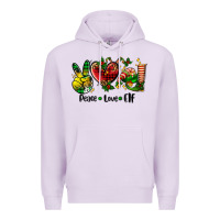 Lilac peace love  elf Premium Hoodie - AdoDesignShop