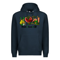 Navy peace love  elf Premium Hoodie - AdoDesignShop