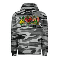 Slate Camo peace love  elf Premium Hoodie - AdoDesignShop