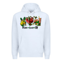 White peace love  elf Premium Hoodie - AdoDesignShop