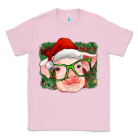Bubblegum Pink christmas pig Classic Tee - RanaPortraitStore