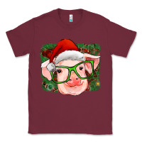 Burgundy christmas pig Classic Tee - RanaPortraitStore