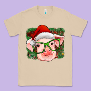 Christmas Pig Classic Tee Designed By Ranaportraitstore