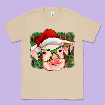 Christmas Pig Classic Tee Designed By Ranaportraitstore