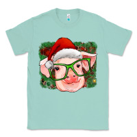 Seafoam christmas pig Classic Tee - RanaPortraitStore