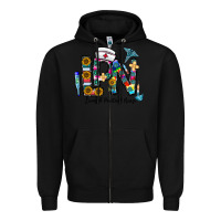 Black lpn licensed practial nurse Zipper Hoodie - CowhideDigitalArt