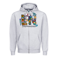 Heather Grey lpn licensed practial nurse Zipper Hoodie - CowhideDigitalArt
