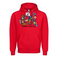 Red lpn licensed practial nurse Zipper Hoodie - CowhideDigitalArt
