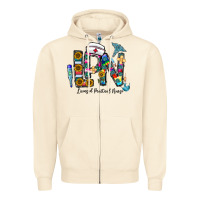 Sandshell lpn licensed practial nurse Zipper Hoodie - CowhideDigitalArt