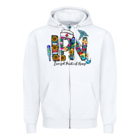 White lpn licensed practial nurse Zipper Hoodie - CowhideDigitalArt