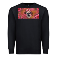 Black easter heifer with bunny ears and glasses license plate Premium Sweatshirt - Artiststas