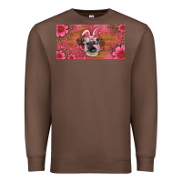 Chestnut easter heifer with bunny ears and glasses license plate Premium Sweatshirt - Artiststas