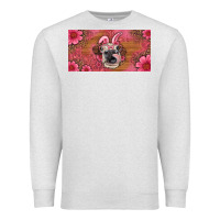 Oatmeal Heather easter heifer with bunny ears and glasses license plate Premium Sweatshirt - Artiststas
