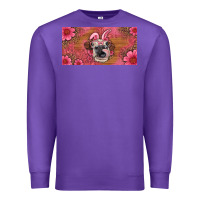 Purple easter heifer with bunny ears and glasses license plate Premium Sweatshirt - Artiststas