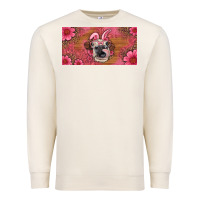 Sandshell easter heifer with bunny ears and glasses license plate Premium Sweatshirt - Artiststas