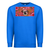True Royal easter heifer with bunny ears and glasses license plate Premium Sweatshirt - Artiststas