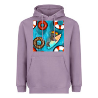 Lavender koala at the pool seamless pattern Heavyweight Hoodie - BundleAndBundleShop