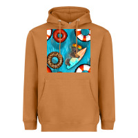 Meerkat koala at the pool seamless pattern Heavyweight Hoodie - BundleAndBundleShop