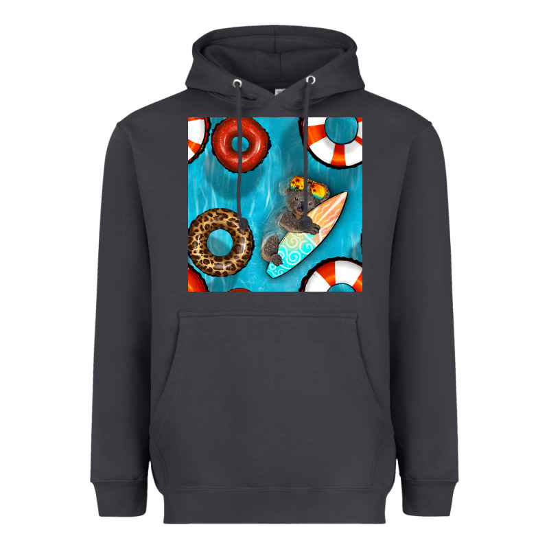 Koala At The Pool Seamless Pattern Heavyweight Hoodie by BundleAndBundleShop | Teevron