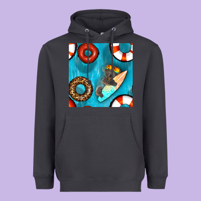 Koala At The Pool Seamless Pattern Heavyweight Hoodie Designed By Bundleandbundleshop