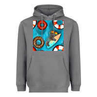Storm koala at the pool seamless pattern Heavyweight Hoodie - BundleAndBundleShop
