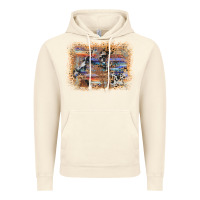 Vintage Artic aztec leopard cowhide wood western background Vintage Hoodie - AdoDesignShop