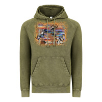Vintage Olive aztec leopard cowhide wood western background Vintage Hoodie - AdoDesignShop
